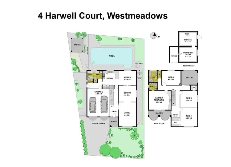Floorplan of Homely house listing, 4 Harwell Court, Westmeadows VIC 3049