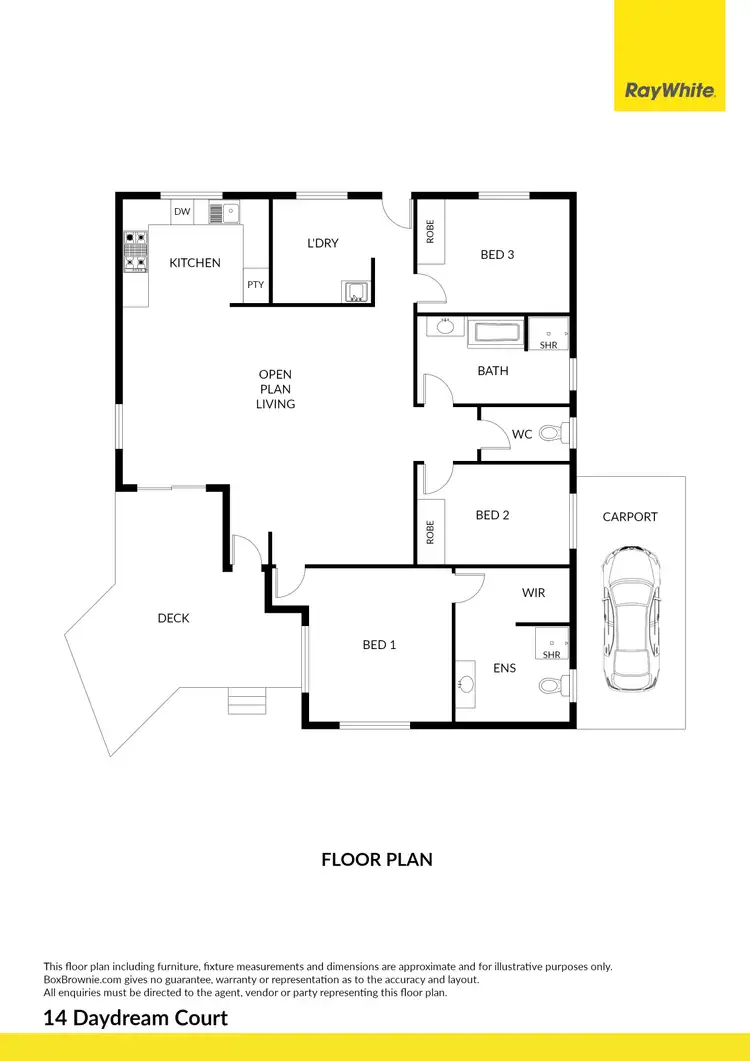 Floorplan of Homely house listing, 14 Daydream Court, Cannonvale QLD 4802