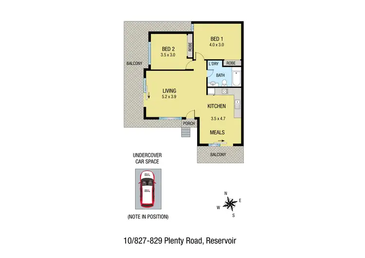 Floorplan of Homely unit listing, 10/827-829 Plenty Road, Reservoir VIC 3073