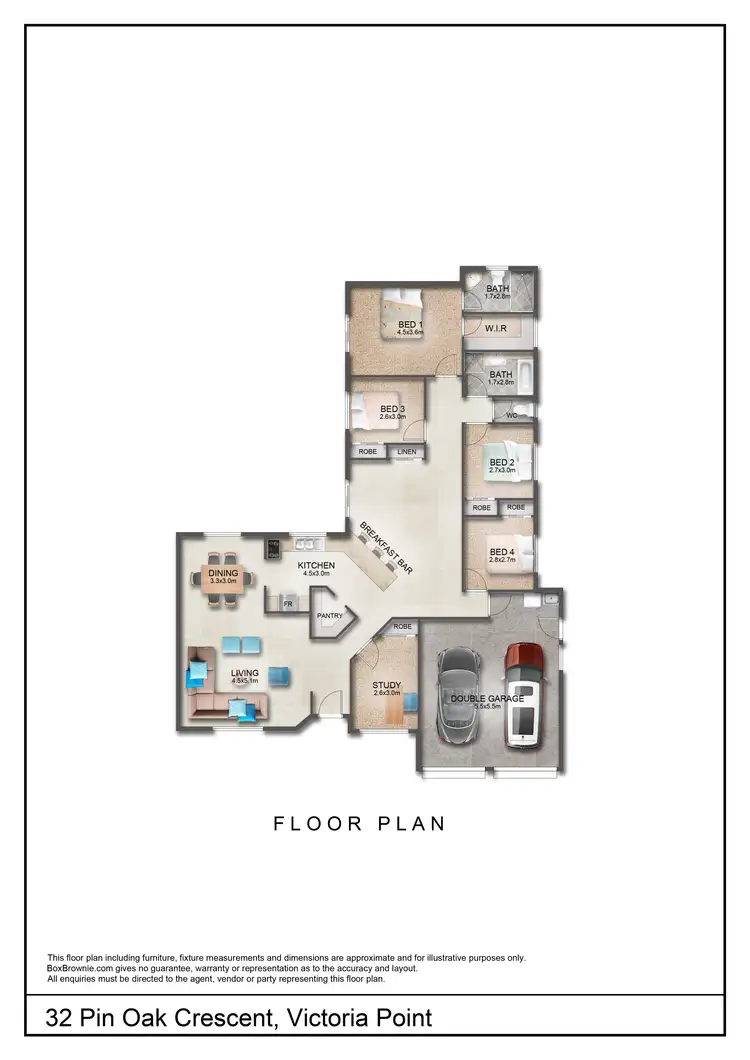 Floorplan of Homely house listing, 32 Pin Oak Crescent, Victoria Point QLD 4165