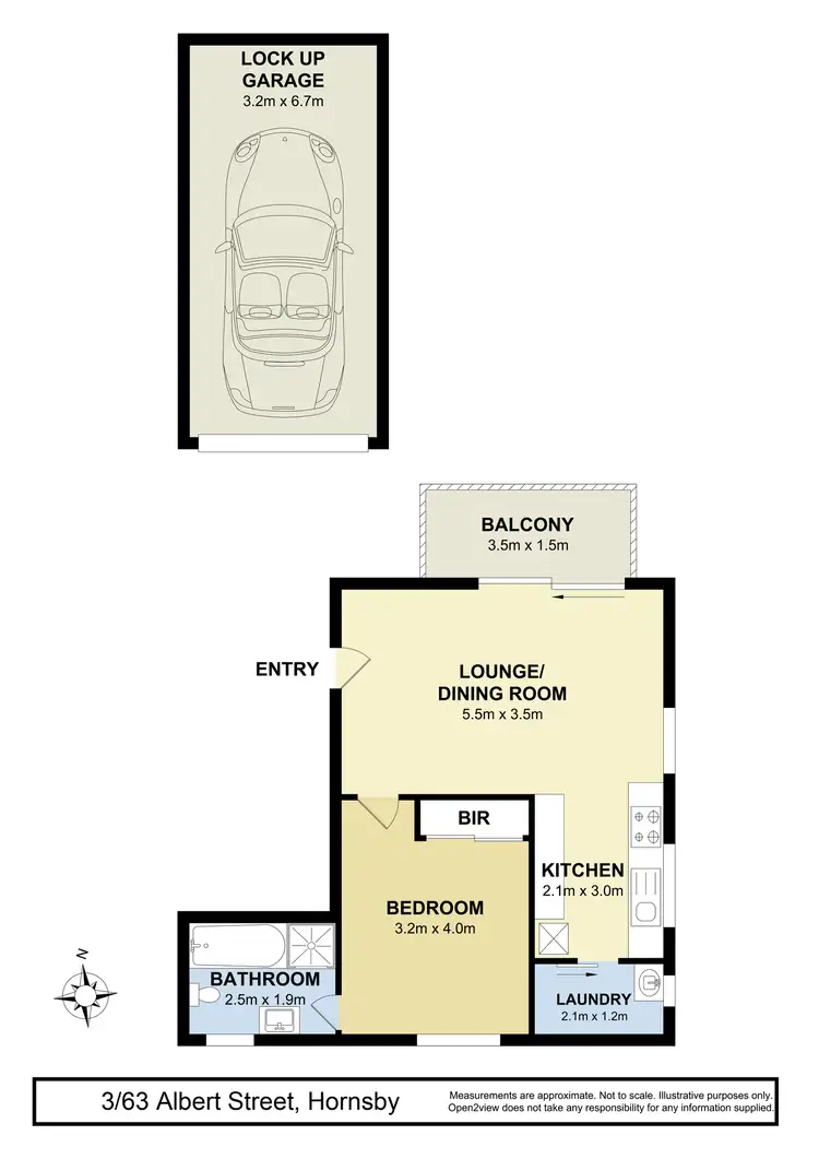Floorplan of Homely apartment listing, 3/63 Albert Street, Hornsby NSW 2077