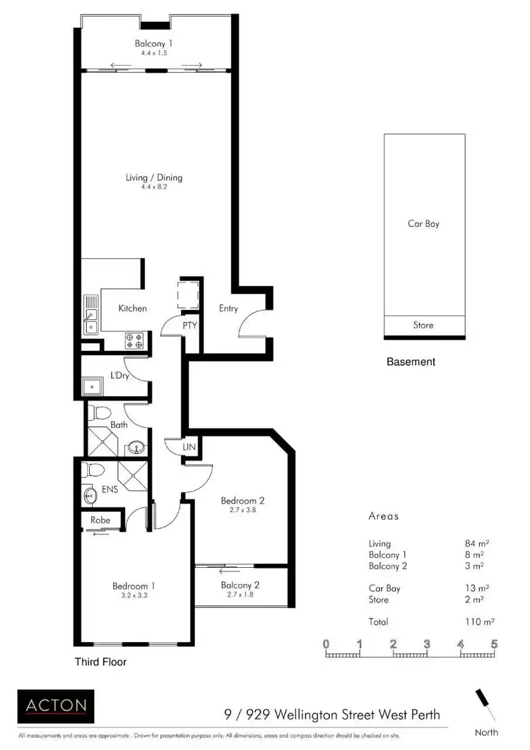 Floorplan of Homely apartment listing, 9/929 Wellington Street, West Perth WA 6005