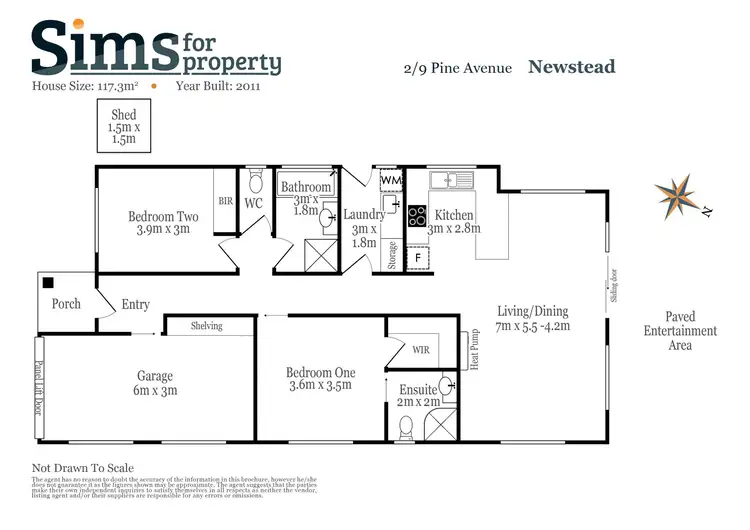 Floorplan of Homely unit listing, 2/9 Pine Avenue, Newstead TAS 7250