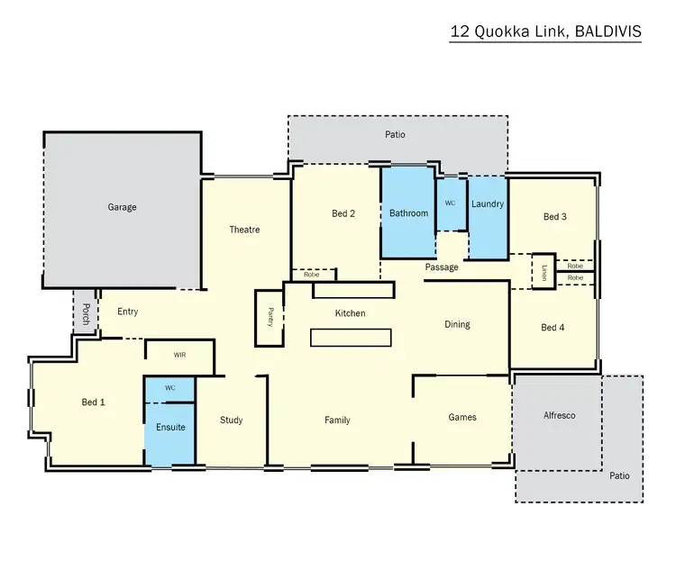 Floorplan of Homely house listing, 12 Quokka Link, Baldivis WA 6171