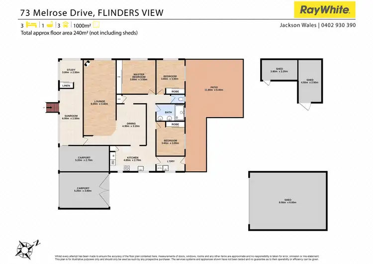 Floorplan of Homely house listing, 73 Melrose Drive, Flinders View QLD 4305