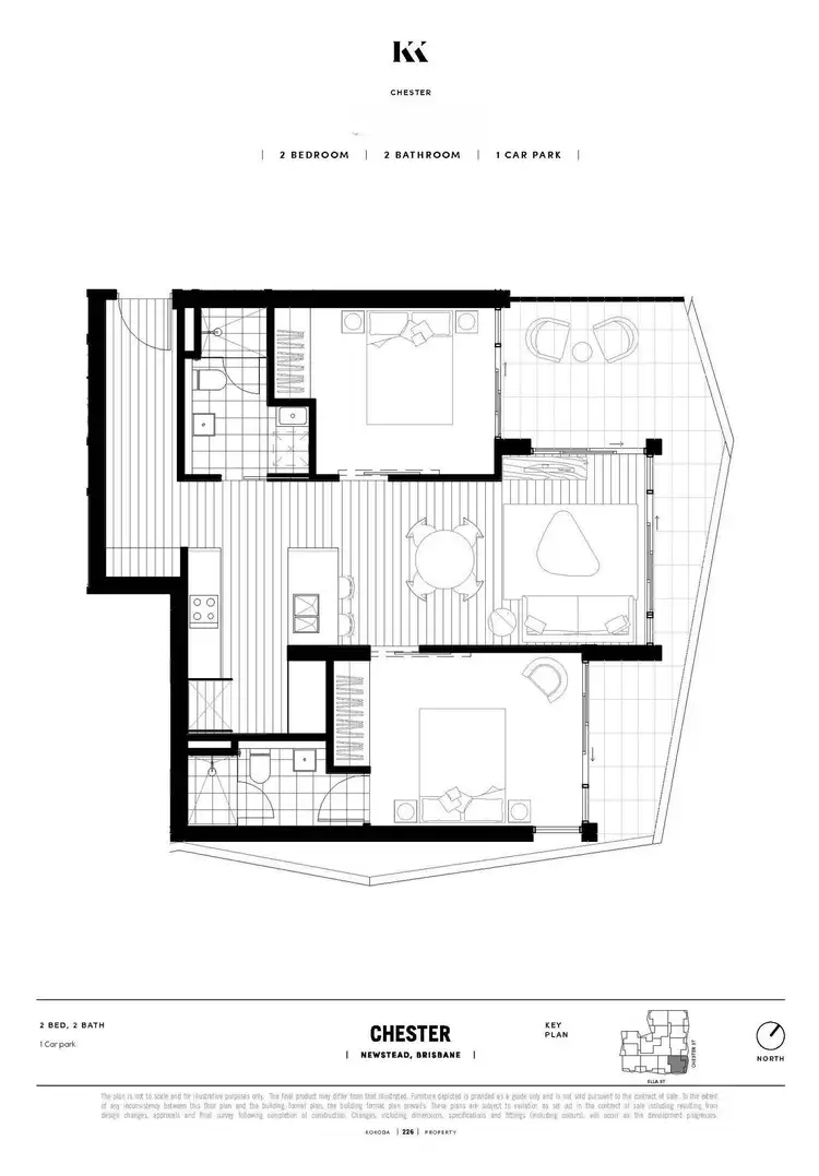 Floorplan of Homely apartment listing, 706/7 Chester Street, Newstead QLD 4006