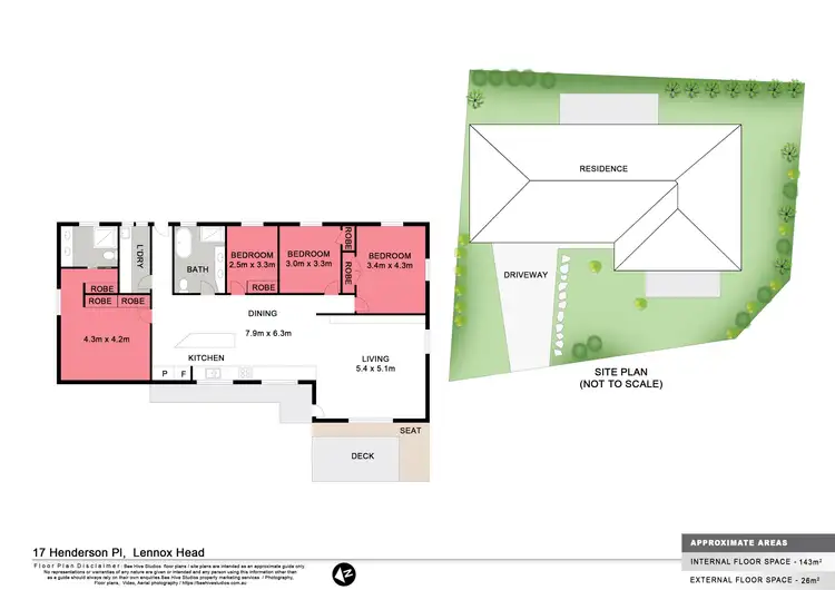 Floorplan of Homely house listing, 17 Henderson Place, Lennox Head NSW 2478