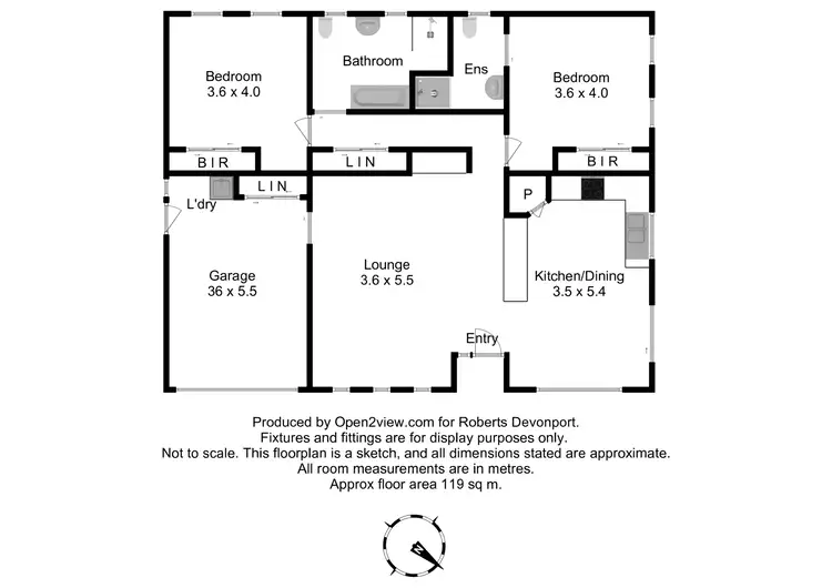 Floorplan of Homely unit listing, 2/34 Reibey Street, Latrobe TAS 7307