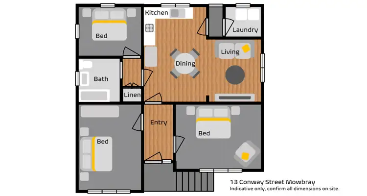 Floorplan of Homely house listing, 13 Conway Street, Mowbray TAS 7248