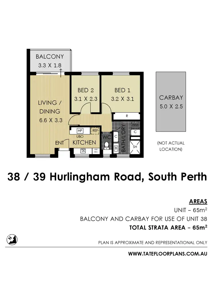 Floorplan of Homely apartment listing, 38/39 Hurlingham Road, South Perth WA 6151