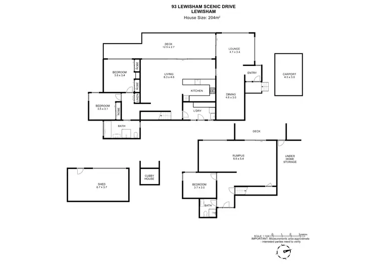 Floorplan of Homely house listing, 93 Lewisham Scenic Drive, Lewisham TAS 7173