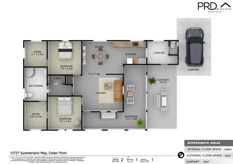Floorplan of Homely house listing, 12727 Summerland Way, Cedar Point NSW 2474