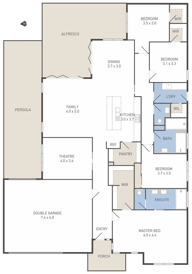 Floorplan of Homely house listing, 4 Pacific Boulevard, Taylors Hill VIC 3037