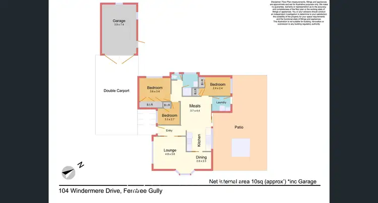 Floorplan of Homely house listing, 104 Windermere Drive, Ferntree Gully VIC 3156