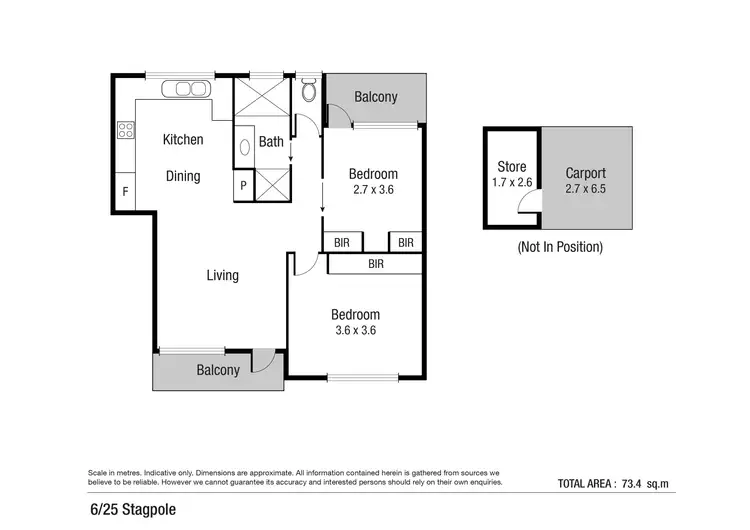 Floorplan of Homely unit listing, 6/25-29 Stagpole Street, West End QLD 4810