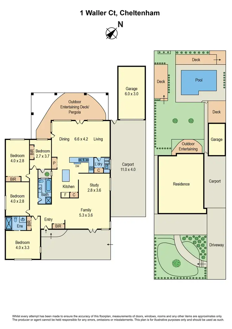 Floorplan of Homely house listing, 1 Waller Court, Cheltenham VIC 3192