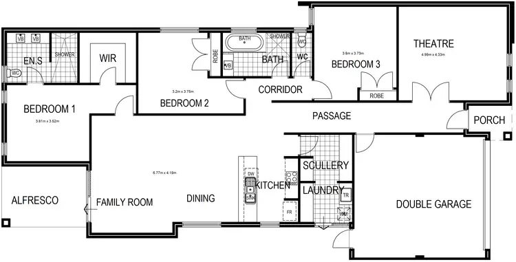 Floorplan of Homely house listing, 6 Moraine Street, Baldivis WA 6171