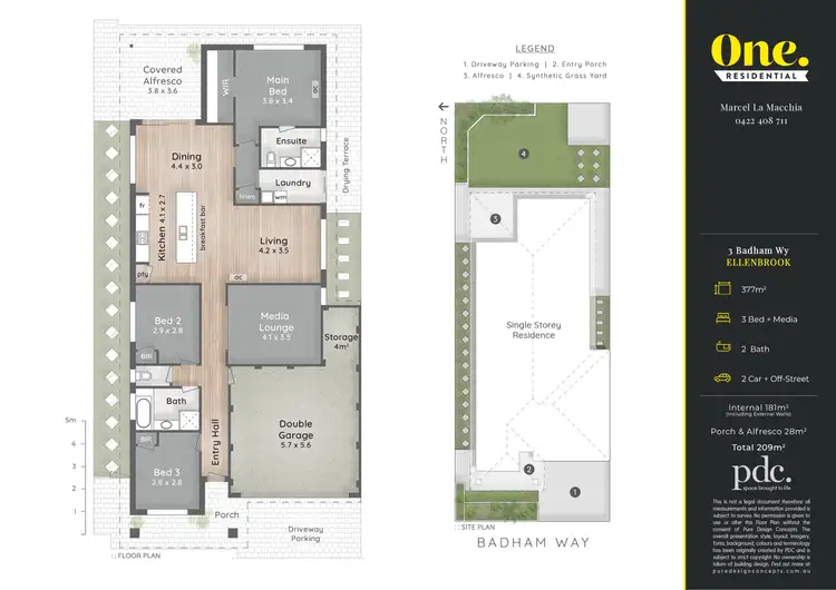 Floorplan of Homely house listing, 3 Badham Way, Ellenbrook WA 6069