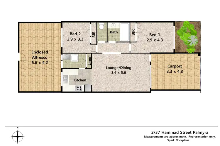 Floorplan of Homely villa listing, 2/37 Hammad Street, Palmyra WA 6157