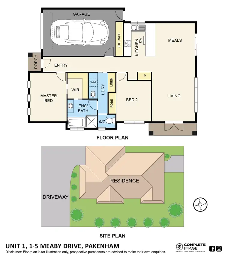 Floorplan of Homely unit listing, 1/1-5 Meaby Drive, Pakenham VIC 3810
