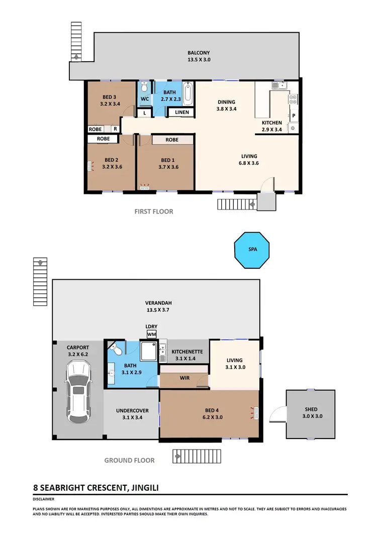 Floorplan of Homely house listing, 8 Seabright Crescent, Jingili NT 810