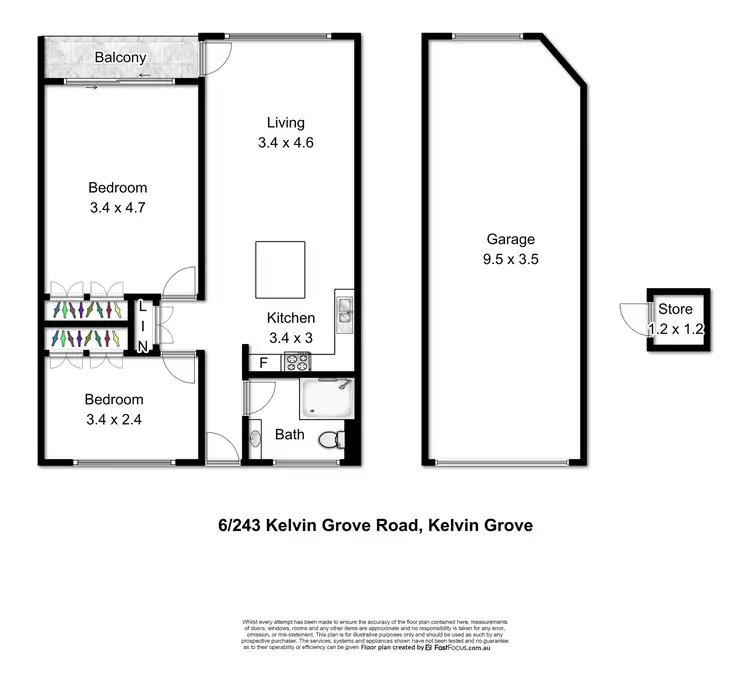 Floorplan of Homely unit listing, 6/243 Kelvin Grove Road, Kelvin Grove QLD 4059