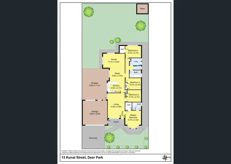 Floorplan of Homely house listing, 13 Kunat Street, Deer Park VIC 3023
