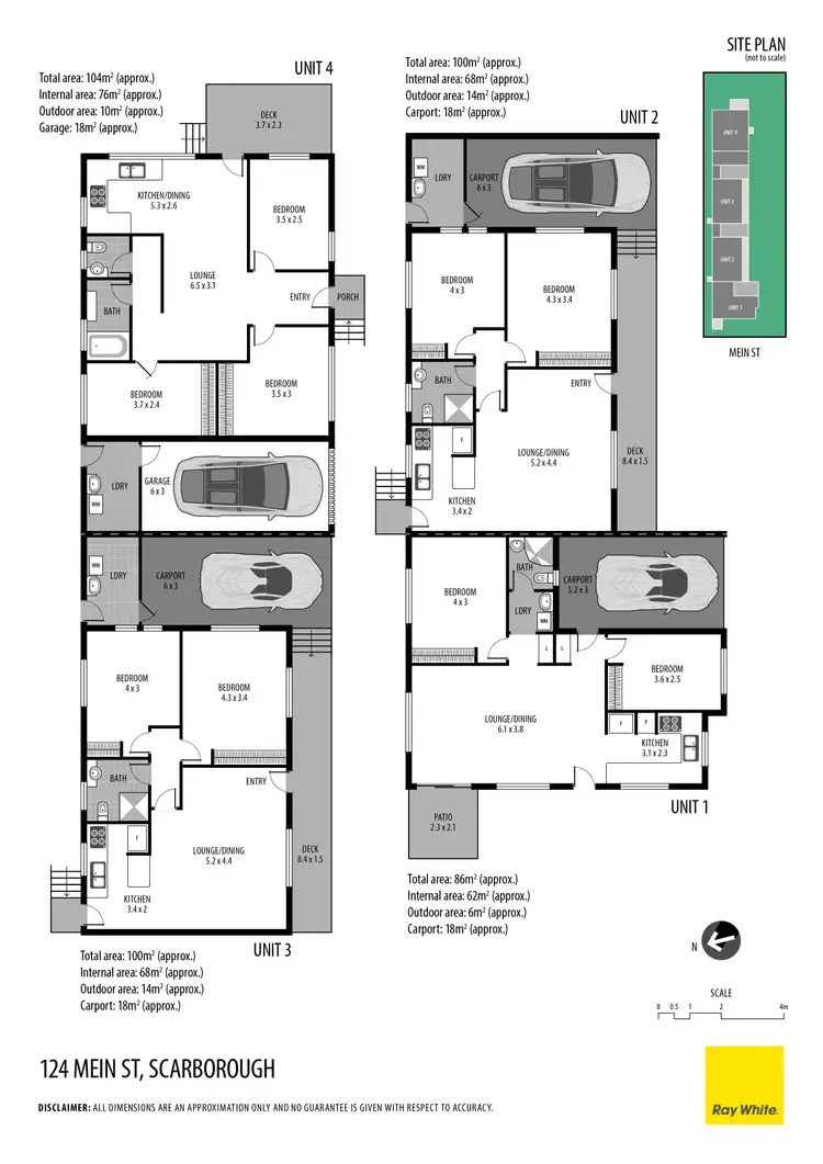 Floorplan of Homely block of units listing, 124 Mein Street, Scarborough QLD 4020