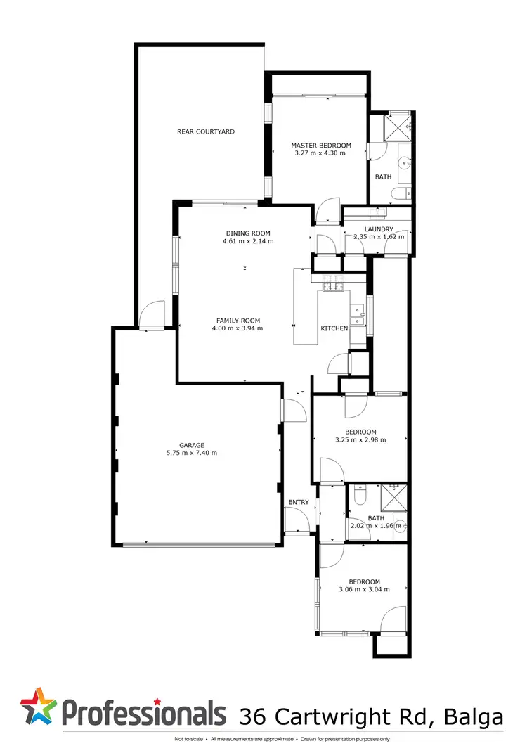 Floorplan of Homely villa listing, 3/36 Cartwright Road, Balga WA 6061