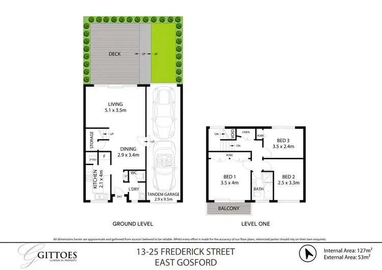 Floorplan of Homely townhouse listing, 13/25 Frederick Street, East Gosford NSW 2250