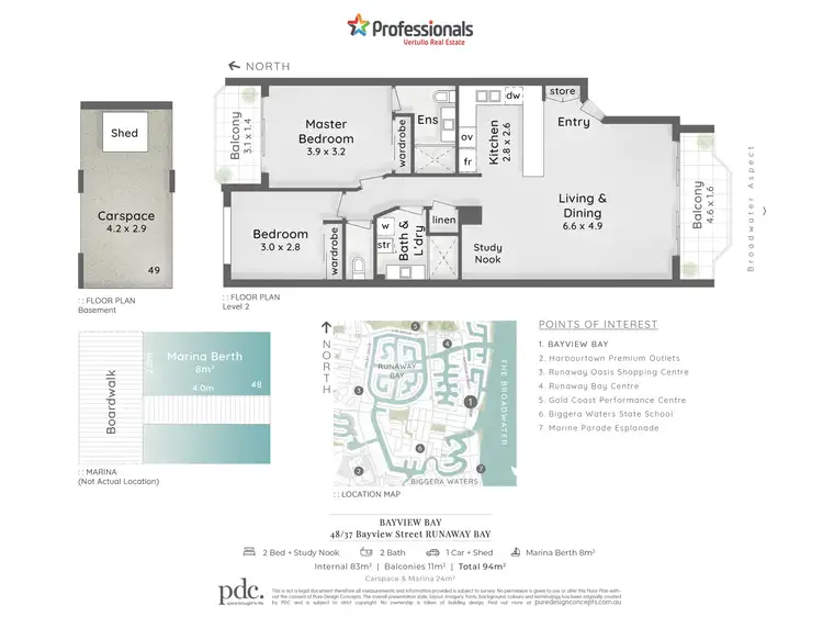 Floorplan of Homely apartment listing, 48/37 Bayview Street, Runaway Bay QLD 4216
