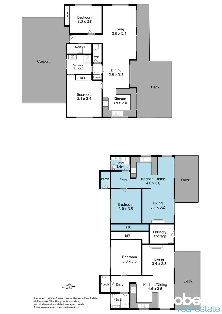 Floorplan of Homely block of units listing, 1-3/38 Jubilee Road, Youngtown TAS 7249