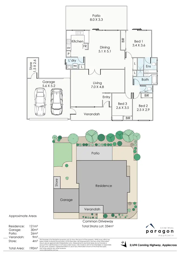 Floorplan of Homely villa listing, 2/694 Canning Highway, Applecross WA 6153