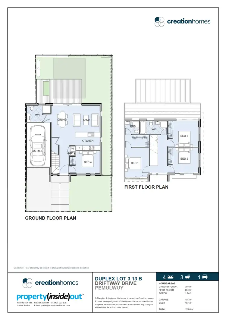 Floorplan of Homely semi-detached listing, 3-13B Bundeluk Ave, Pemulwuy NSW 2145