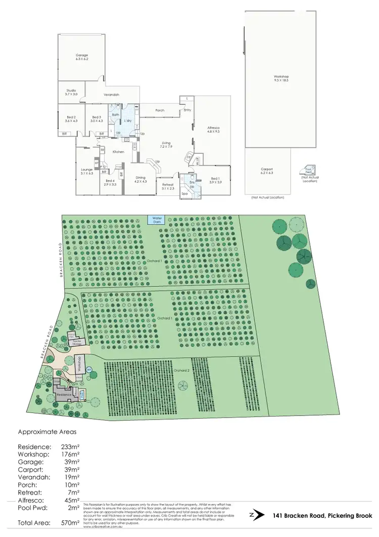 Floorplan of Homely house listing, 141 Bracken Road, Pickering Brook WA 6076