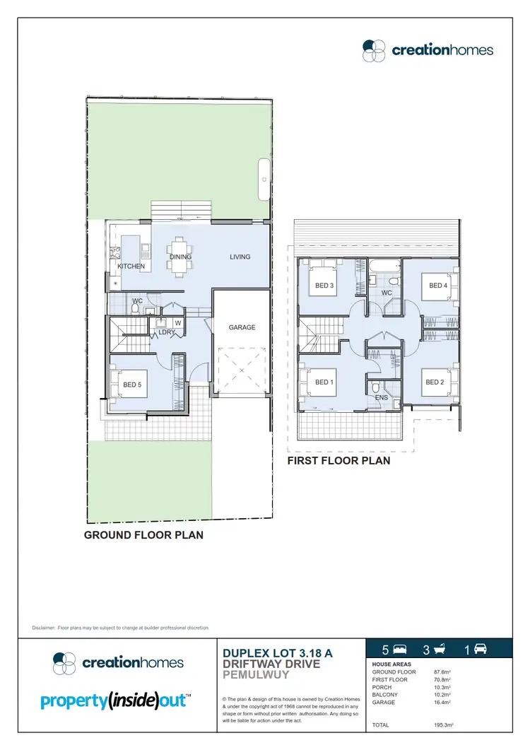 Floorplan of Homely semi-detached listing, 3-18A Bundeluk Ave, Pemulwuy NSW 2145