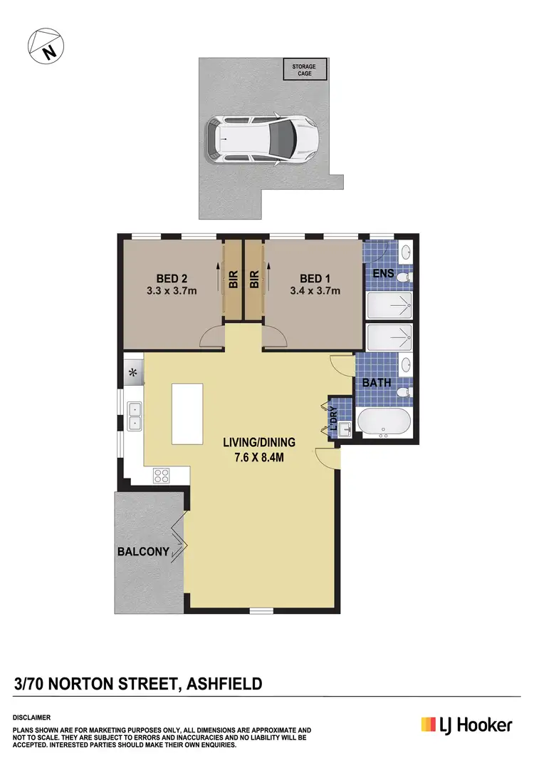 Floorplan of Homely unit listing, 3/70 Norton Street (Entrance from A'Beckett Avenue), Ashfield NSW 2131