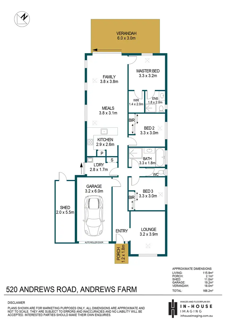 Floorplan of Homely house listing, 520 Andrews Road, Andrews Farm SA 5114