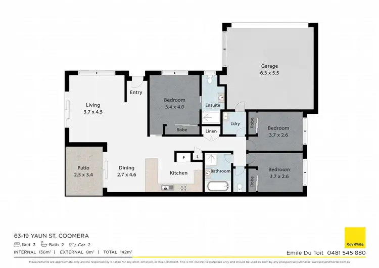 Floorplan of Homely townhouse listing, 63/19 Yaun Street, Coomera QLD 4209