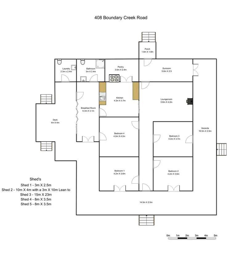 Floorplan of Homely rural property listing, 408 Boundary Creek Road, Nymboida NSW 2460
