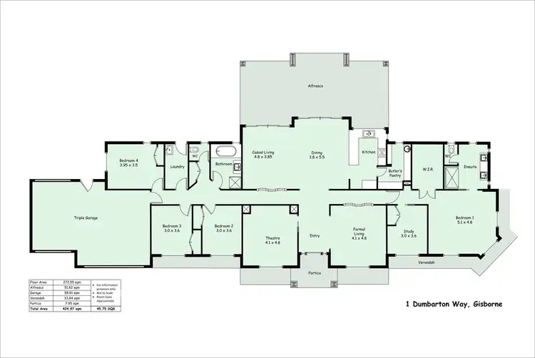 Floorplan of Homely house listing, 1 Dumbarton Way, Gisborne VIC 3437
