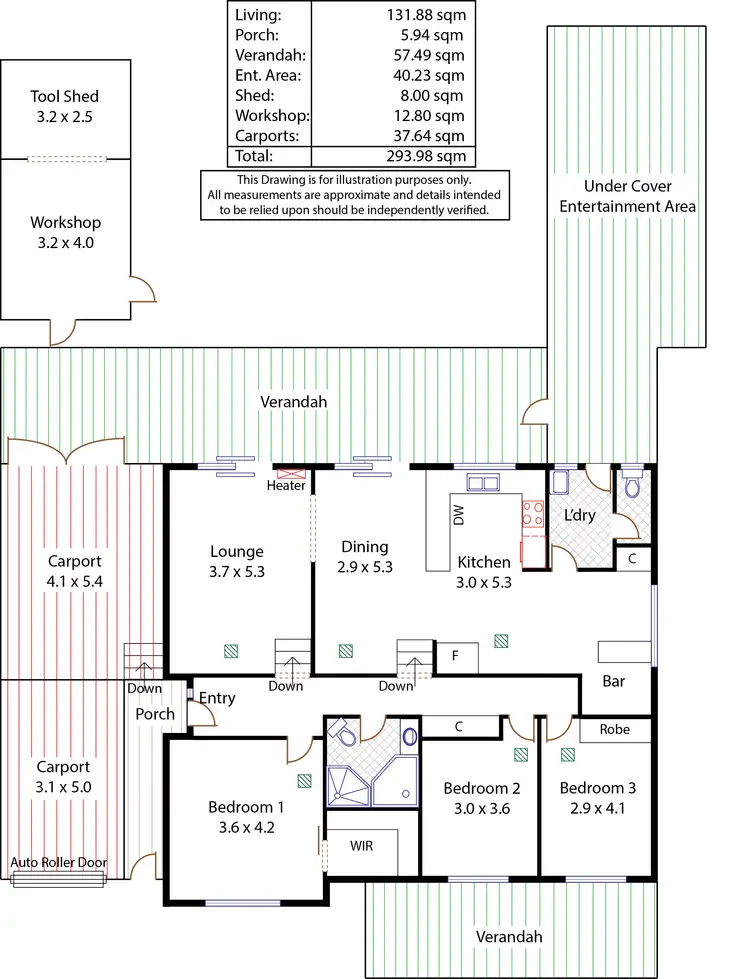 Floorplan of Homely house listing, 20 Rhodes Court, Hillbank SA 5112