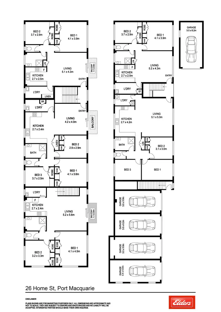 Floorplan of Homely block of units listing, 26 Home Street, Port Macquarie NSW 2444