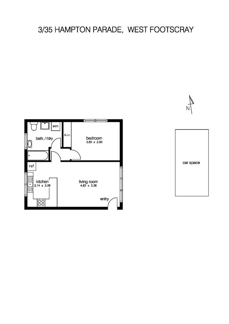 Floorplan of Homely apartment listing, 3/35 Hampton Parade, West Footscray VIC 3012