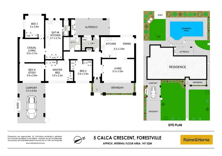 Floorplan of Homely house listing, 5 Calca Crescent, Forestville NSW 2087
