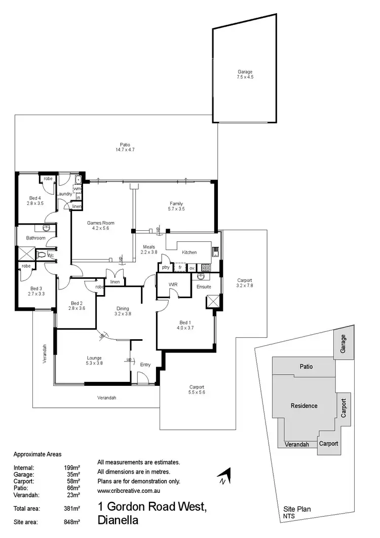 Floorplan of Homely house listing, 1 Gordon Road West, Dianella WA 6059