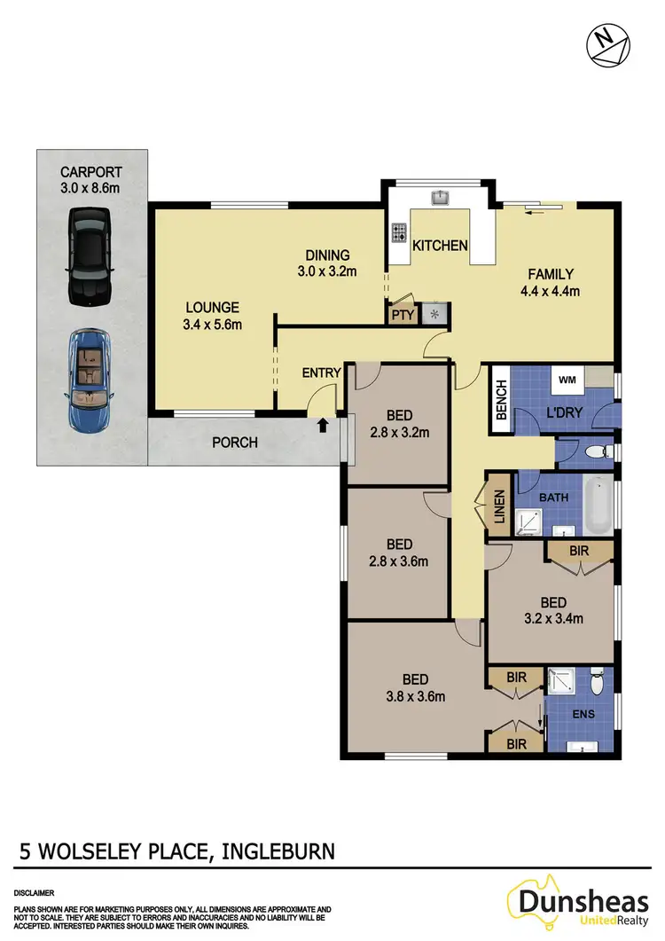 Floorplan of Homely house listing, 5 Wolseley Place, Ingleburn NSW 2565