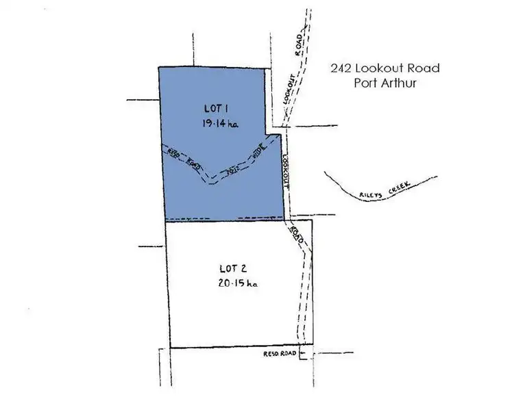 Floorplan of Homely land listing, 242 Lookout Road, Port Arthur TAS 7182