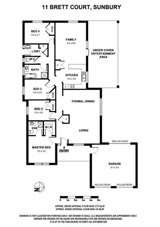 Floorplan of Homely house listing, 11 Brett Court, Sunbury VIC 3429