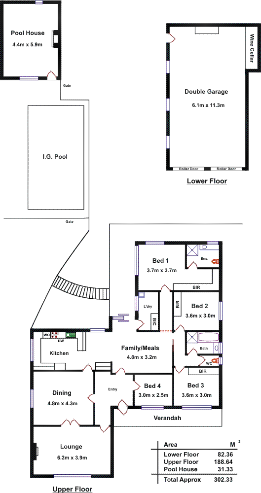 Floorplan of Homely house listing, 44 Braemar Road, Torrens Park SA 5062